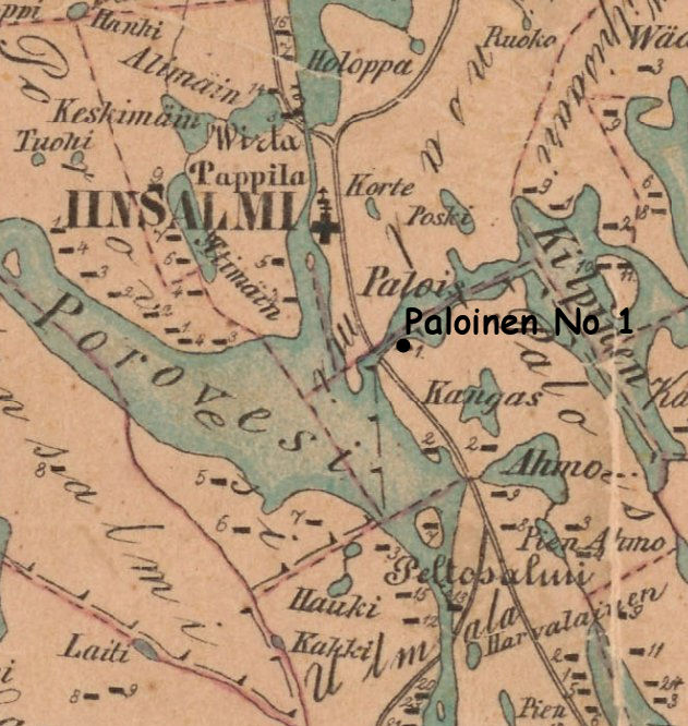 Pekan asuinpaikka Paloinen no 1, sijaitsi nykyisen Sankariniemen tienoilla